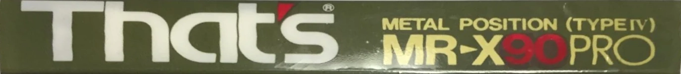Compact Cassette Thats MR-X 90 Type IV Metal 1986 Japan
