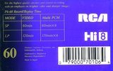 Video8, Hi8, Digital8 RCA 60 "Hi8 MP" Type IV Metal 1990 USA