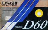 Compact Cassette Kawashi D 60 Type I Normal 1995 Unknown Country