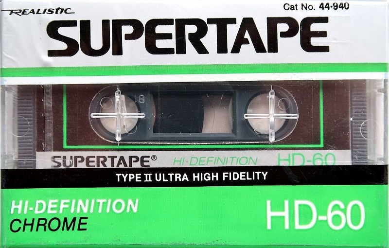 Compact Cassette SUPERTAPE HD 60 Type II Chrome 1988 Australia