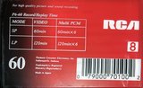 Video8, Hi8, Digital8 RCA 60 "MP" Type IV Metal 1990 USA
