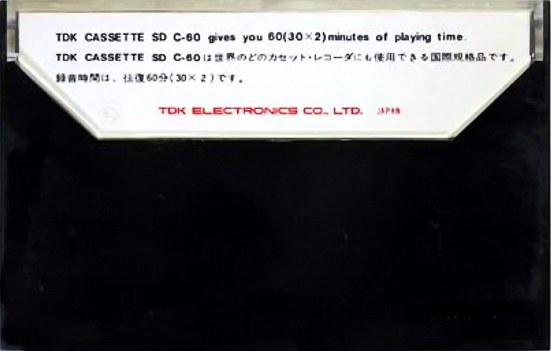 Compact Cassette TDK SD 60 Type I Normal 1968 Japan