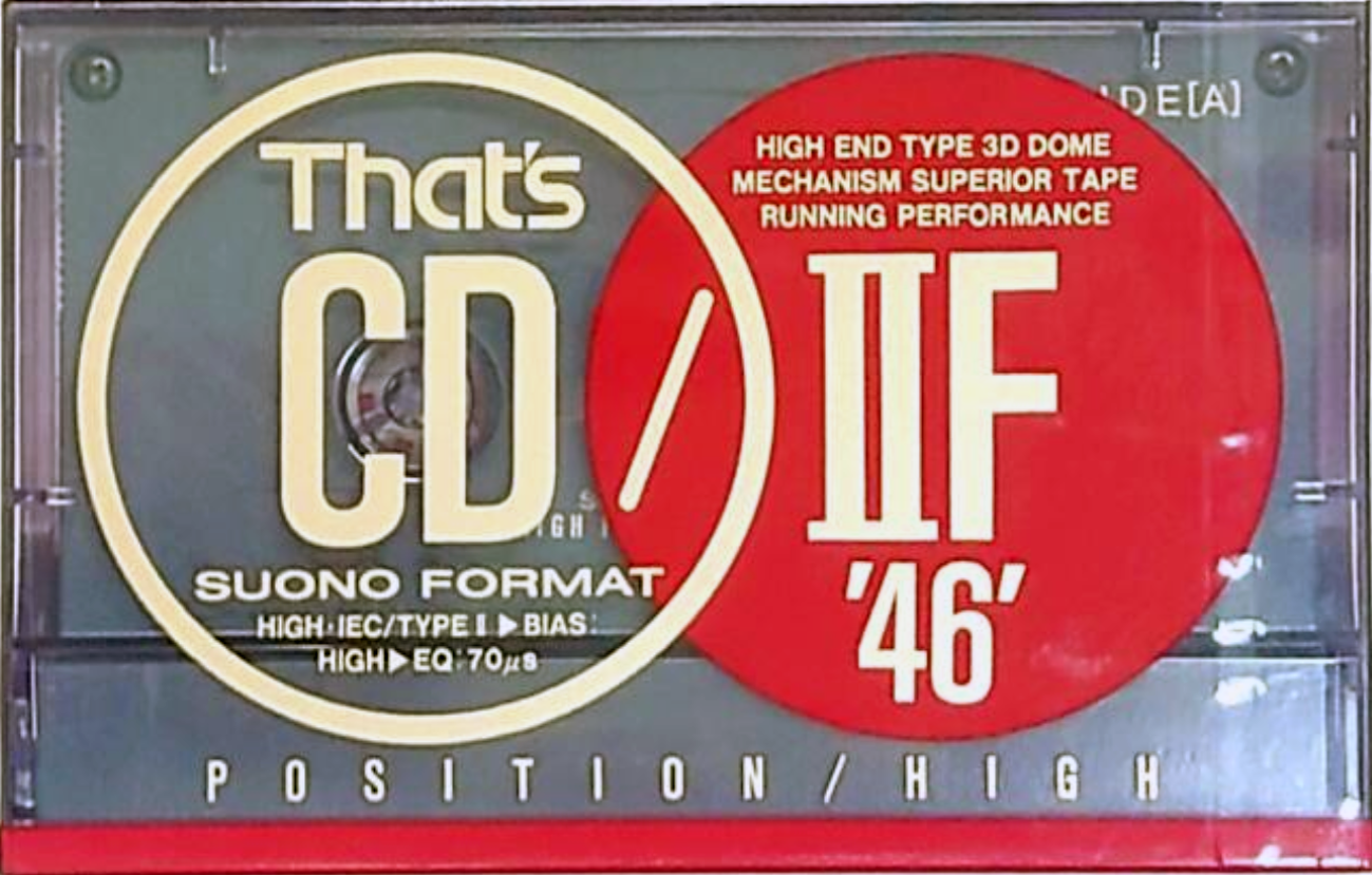 Compact Cassette Thats CD-IIF 46 Type II Chrome 1990 Japan