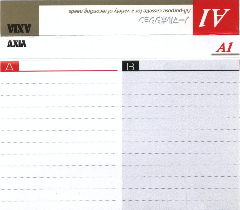 Compact Cassette AXIA A1 20 "A1SA20" Type I Normal 1993 Japan