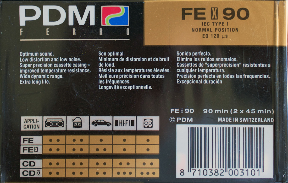 Compact Cassette PDM FE X 90 Type I Normal 1990 Europe