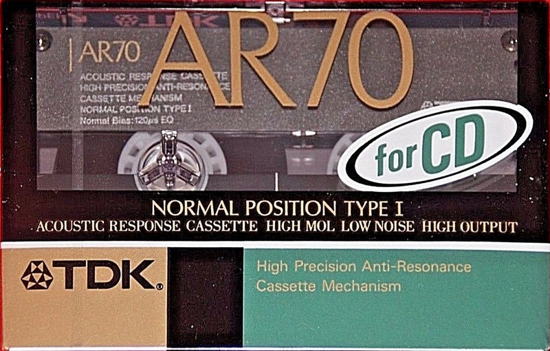 Compact Cassette TDK AR 70 "AR-70K" Type I Normal 1989 Japan