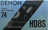 Compact Cassette Denon HD8S 74 Type II Chrome 1990 Europe