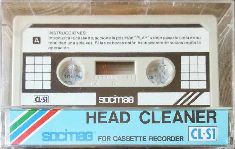 Compact Cassette Socimag "CL-S1" Cleaning Cassette Spain