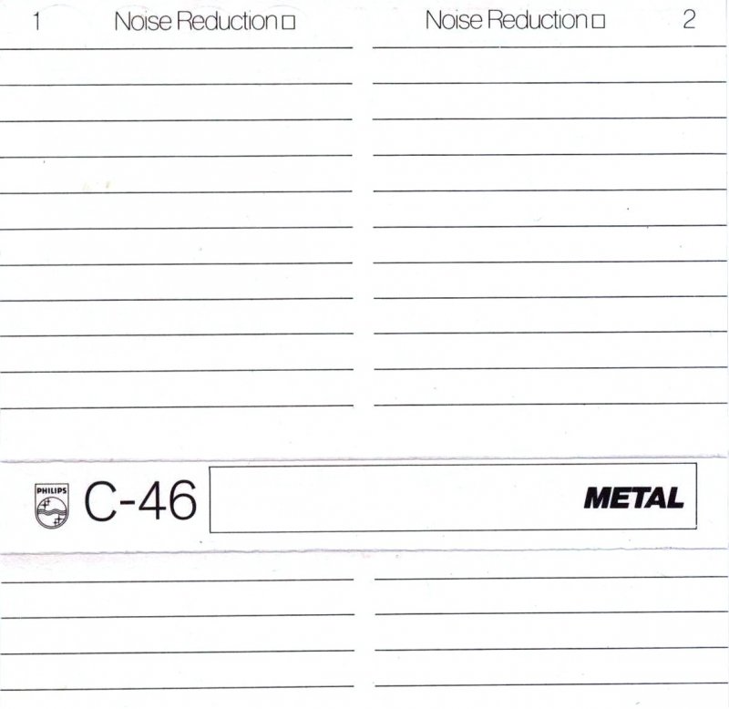 Compact Cassette Philips Metal 46 Type IV Metal 1978 Europe