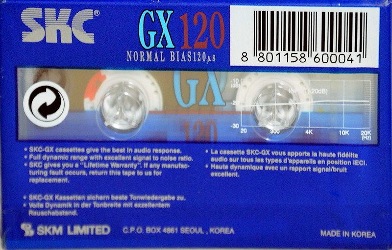 Compact Cassette: Sunkyong Magnetic Limited (SKM) SKC - GX 120