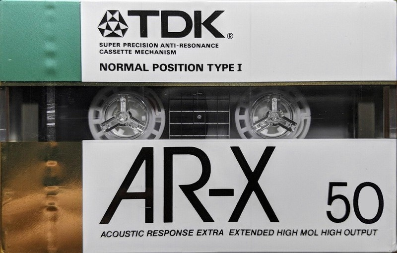 Compact Cassette TDK AR-X 50 "AR-X50G" Type I Normal 1987 Japan