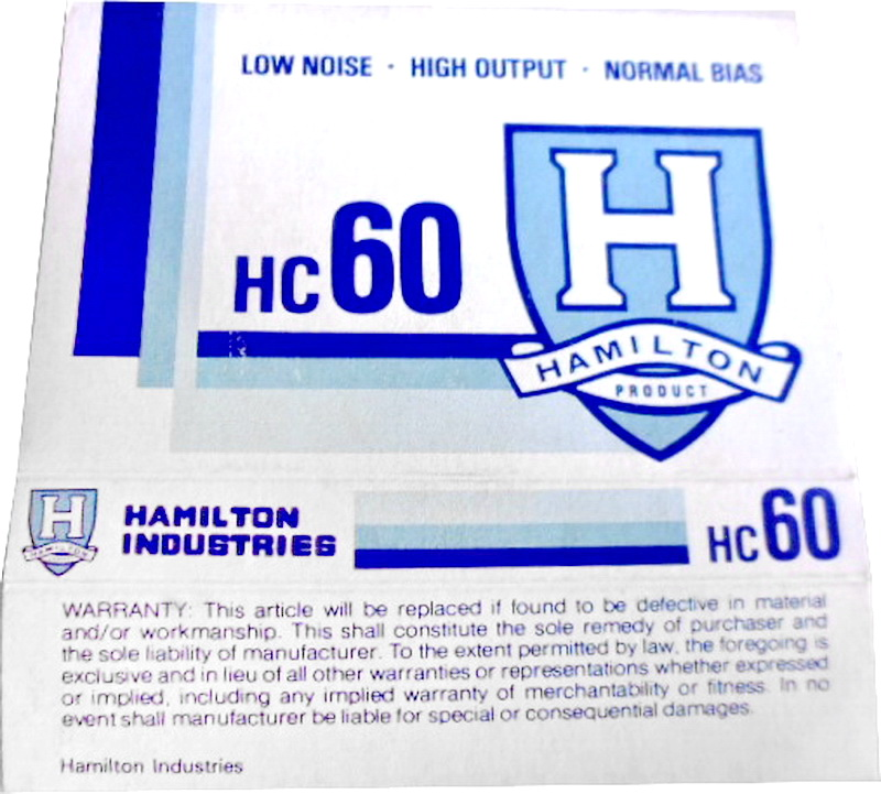 Compact Cassette:  Hamilton -  60