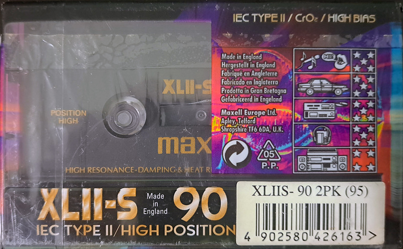 2 pack Maxell XLII-S 90 Type II Chrome 1999 Europe