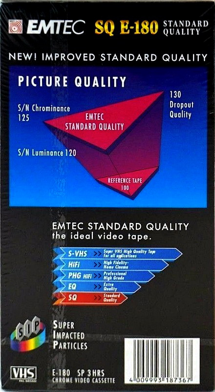 VHS, Video Home System: EMTEC Emtec - SQ 180