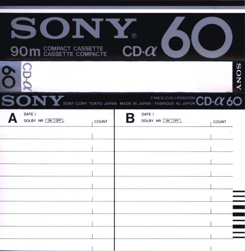 Compact Cassette Sony CD-α 60 Type II Chrome 1978 Germany