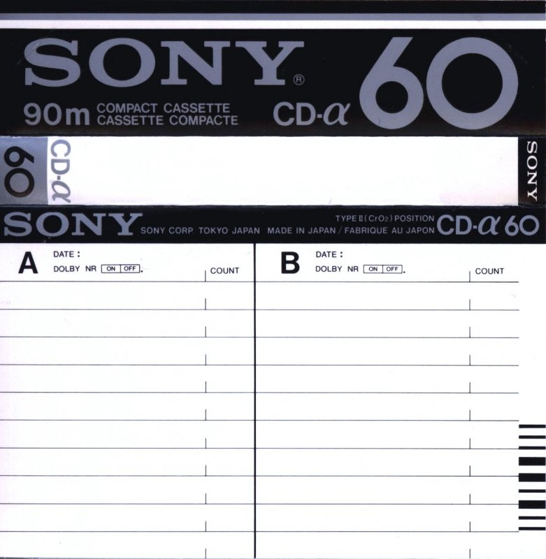 Compact Cassette: Sony  - CD-α 60