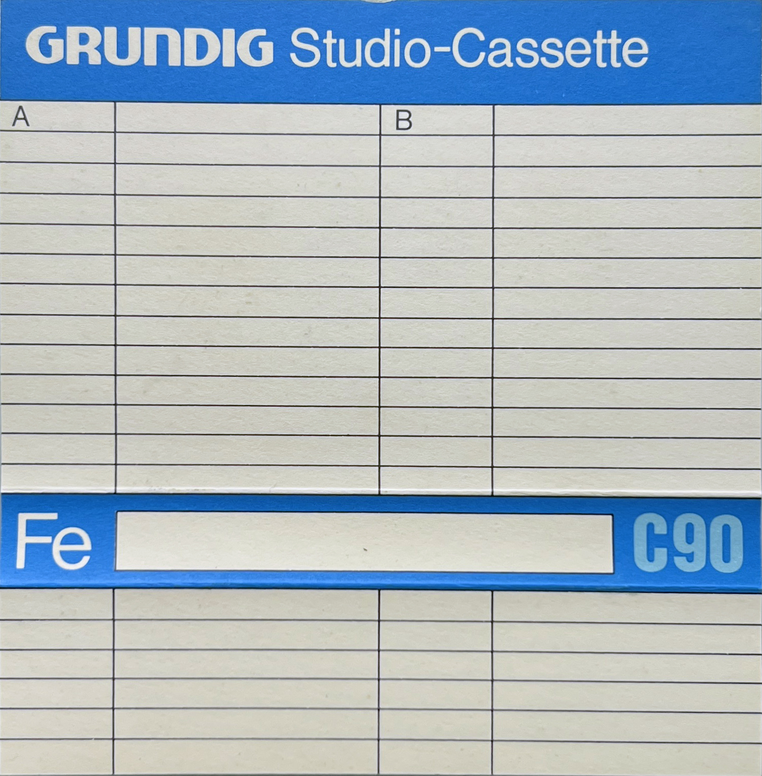 Compact Cassette Grundig Studio-Cassette 90 Type I Normal 1976 Germany