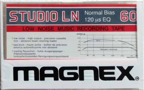Compact Cassette Magnex Studio LN 60 Type I Normal 1982 Europe