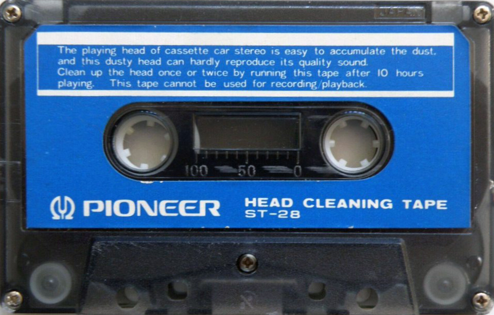 Compact Cassette Pioneer "ST-28" Cleaning Cassette 1975 Japan