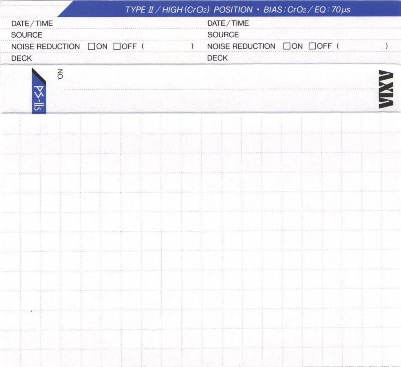 Compact Cassette AXIA PS-IIs 90 Type II Chrome 1988 Japan