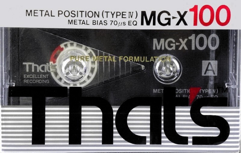 Compact Cassette Thats MG-X 100 Type IV Metal 1989 Europe