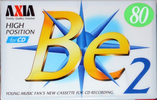 Compact Cassette AXIA Be 2 80 "BE2A 80" Type II Chrome 1996 Japan