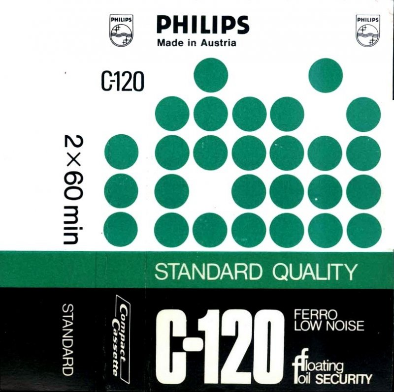 Compact Cassette Philips Standard Quality 120 Type I Normal 1975 Europe