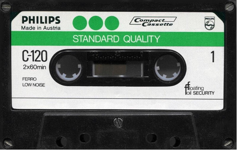 Compact Cassette Philips Standard Quality 120 Type I Normal 1975 Europe