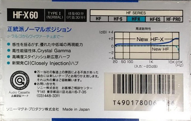 Compact Cassette: Sony  - HF-X 60