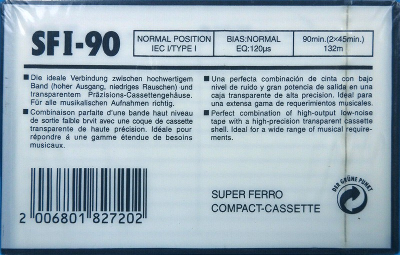 Compact Cassette Brinkmann SFI 90 Type I Normal Germany