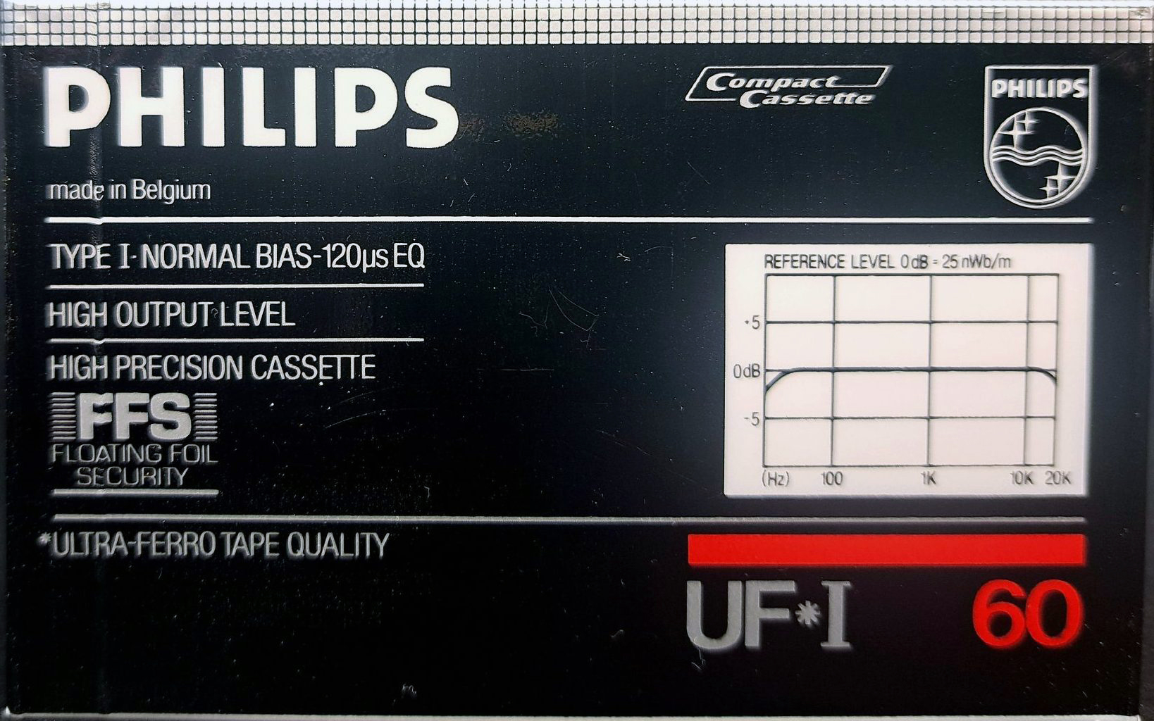 Compact Cassette Philips UF-I 60 Type I Normal 1984 Europe