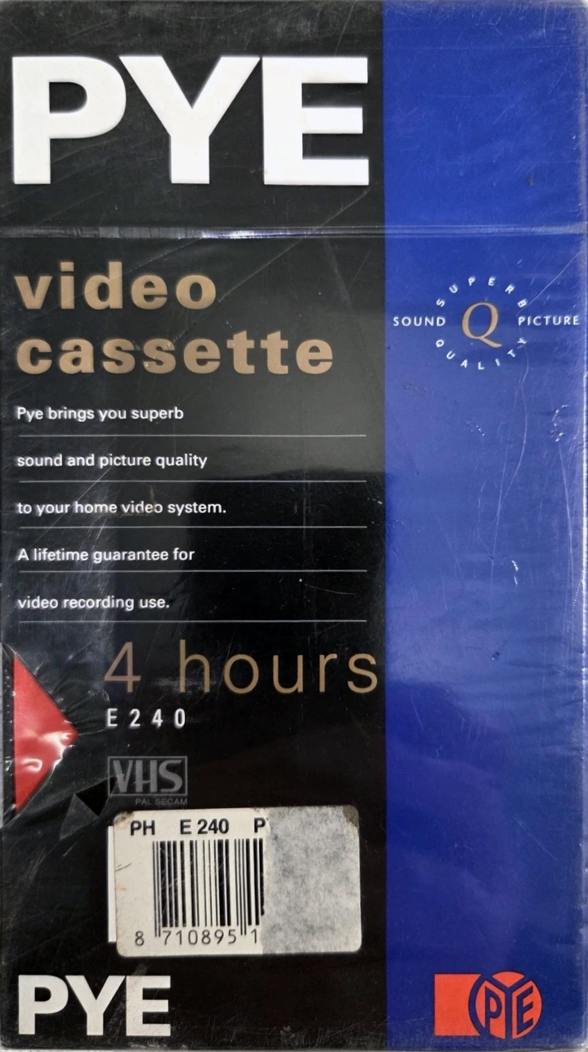 VHS, Video Home System Pye 240 Type I Normal UK