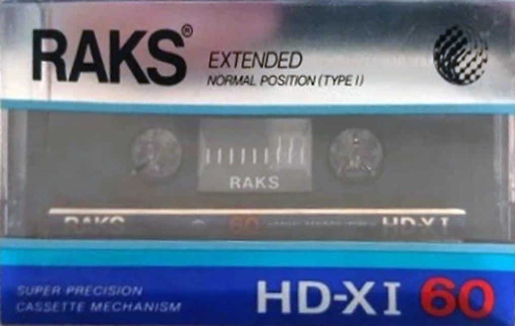 Compact Cassette RAKS HD-XI 60 Type I Normal 1989 Europe