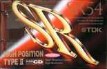 Compact Cassette TDK SR 54 "SR-54R" Type II Chrome 1992 Japan