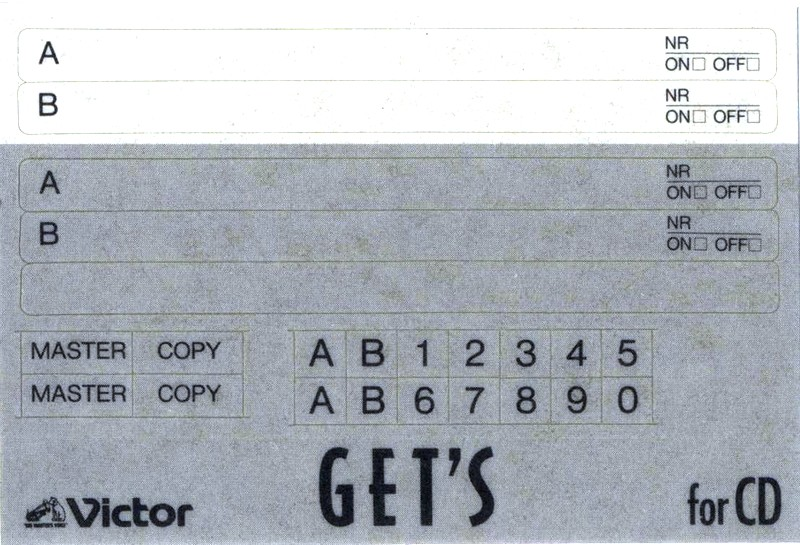 Compact Cassette Victor Gets 46 "GF-G46 BK" Type I Normal 1988 Japan