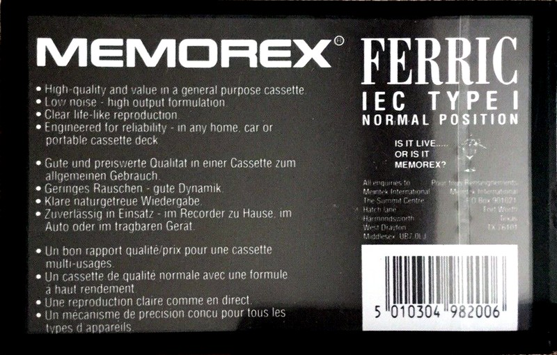 Compact Cassette: Memorex  - dBS+ 90