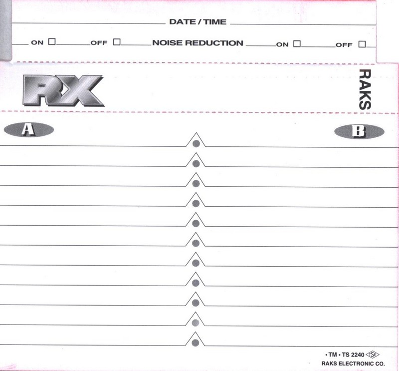 Compact Cassette: RAKS  - ED-S 60