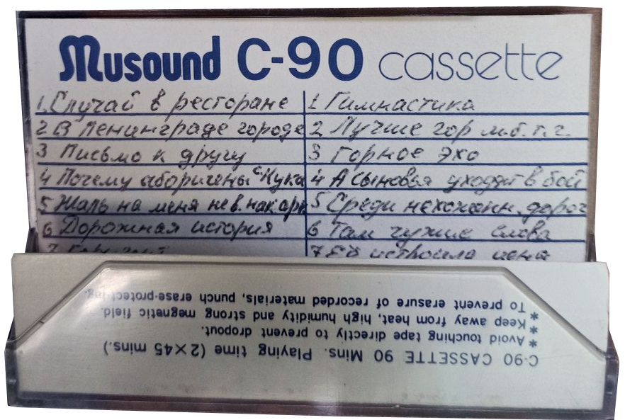 Compact Cassette Musound 90 Type I Normal Unknown Country