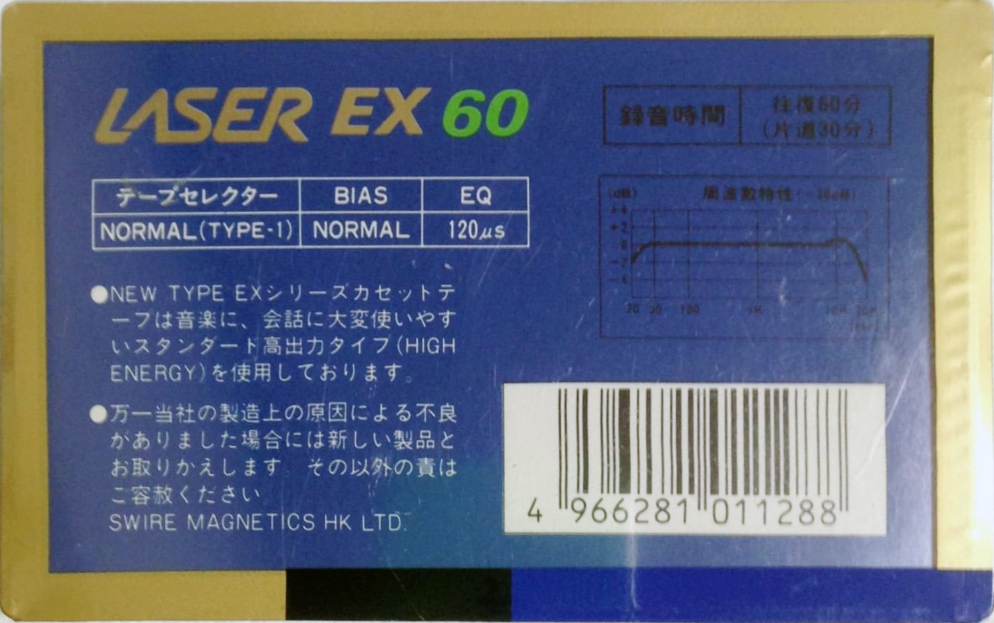 Compact Cassette Laser EX 60 Type I Normal 1988 Japan