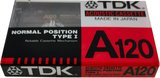 Compact Cassette TDK A / Acoustic 120 Type I Normal 1988 USA