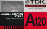 Compact Cassette TDK A / Acoustic 120 Type I Normal 1988 USA