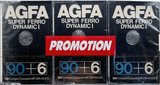 3 pack AGFA Super Ferro Dynamic I 90+6 Type I Normal 1980 France