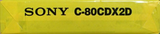 Compact Cassette Sony CDix II 80 "C-80CDX2D" Type II Chrome 1996 Japan