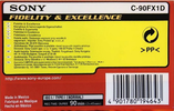 Compact Cassette Sony FX 90 "C-90FX1D" Type I Normal 1999 Worldwide