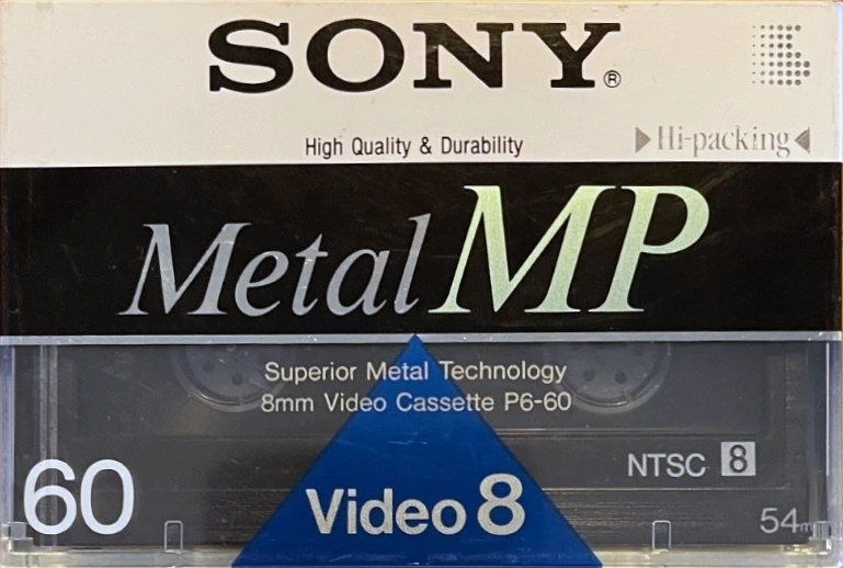 Video8, Hi8, Digital8 Sony MP 60 "P6-60MP" Type IV Metal 1992 North America