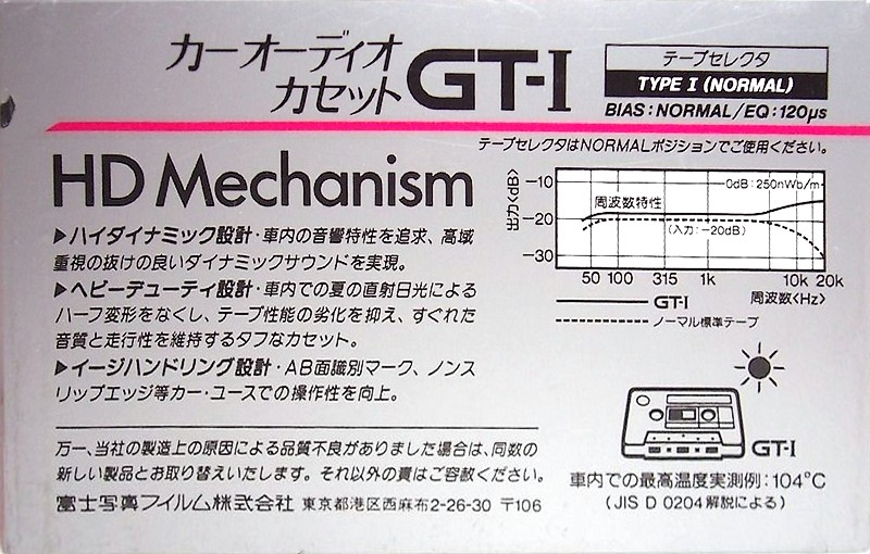 Compact Cassette Fuji GT-I 46 Type I Normal 1982 Japan
