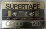 Compact Cassette SUPERTAPE Gold 120 Type I Normal 1986 USA