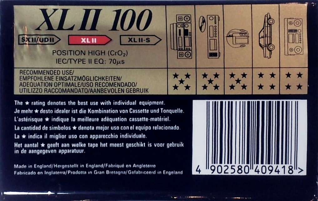 Compact Cassette Maxell XLII 100 Type II Chrome 1991 Europe