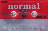 Compact Cassette Sony CDix I 54 "C-54CDX1D" Type I Normal 1996 Japan