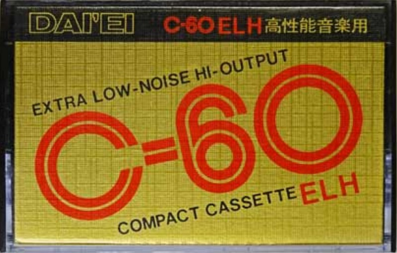 Compact Cassette Daiei ELH 60 Type I Normal 1976 Japan